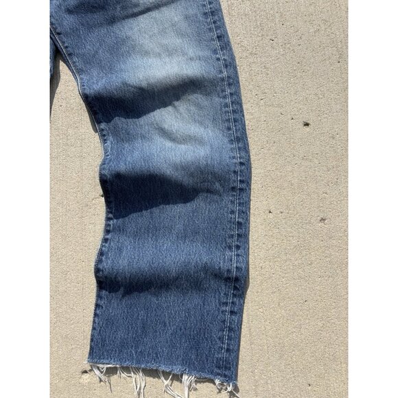 90’s Levi 501 Raw Selvedge Denim Jeans Raw Hem 31x30 - Picture 7 of 11